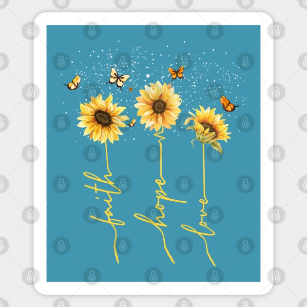 faith hope love sunflower Sticker by Ribsa